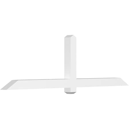 Ekena Millwork Eugene Architectural Grade PVC Gable Bracket, 84"W x 24 1/2"H x 4"D x 4"F, 7/12 Pitch GBP084X25X0404EUG00